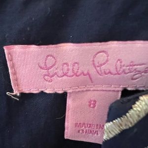 Dark blue with gold thread lily Pulitzer dress